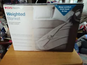 CVS WEIGHTED GRAY 20 LB. BLANKET 48" x 72" new - Picture 1 of 8