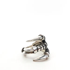 King Baby Studio Large Raven Claw Foot Statement Ring Fine Silver .925 Size 12 - Picture 1 of 12