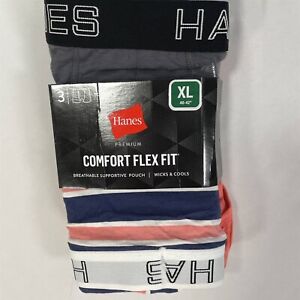 Hanes Premium 3pk Trunks Men XL Tagless Support Pouch Wicking Flex Waistband