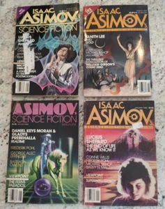 Four 1980's issues ; Asimov's Sci Fi Mag.;  Aug'84; Jan'85; Mar'86; Aug'86; Good - Imagen 1 de 14