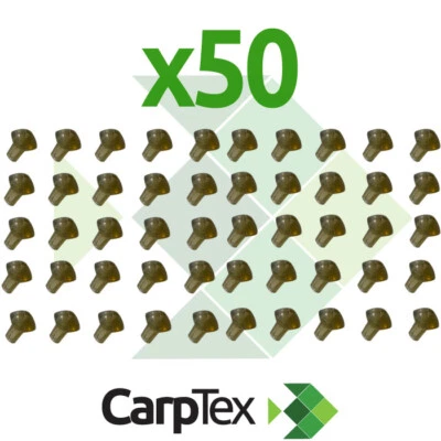 50 Hook Stops Carp, Hook beads, Translucent Green Fishing Tackle Rig Beads  - Image 1 of 4