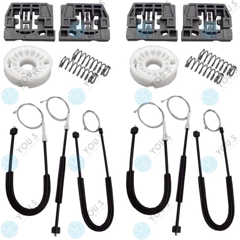 For VW CADDY III Window Regulator Repair Kit Cable - SET Front Left + Right - Image 1 of 1