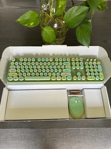 Combo de teclado y mouse inalámbricos Mofii, ¡teclas redondas multicolores! ¡Nuevo, sin usar! - Imagen 1 de 3