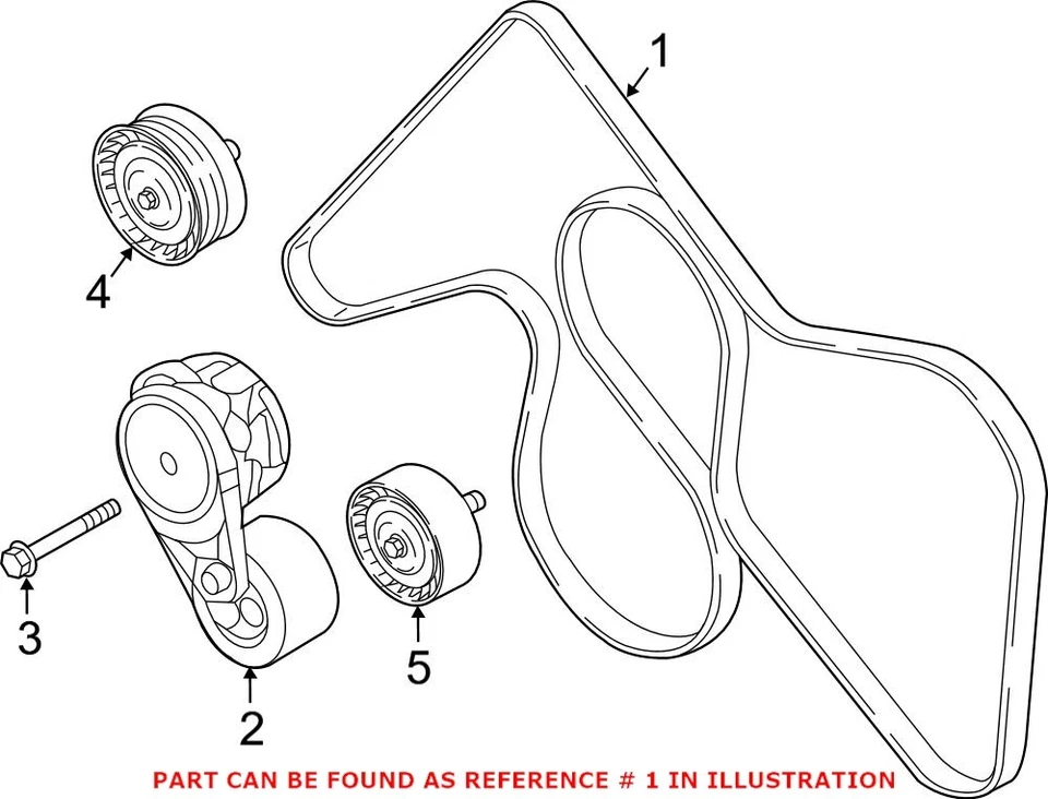Cinturón Serpentine Original OEM para Nissan Titan XD S SV SL PRO-4X 50 V8 2016-2019 Foto 1 de 1