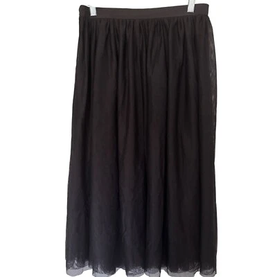 H&M Mujer Falda 8 Gótica Negra Malla Forrada en Capas Bruja Bailarina Wispy Tutú Foto 1 de 4