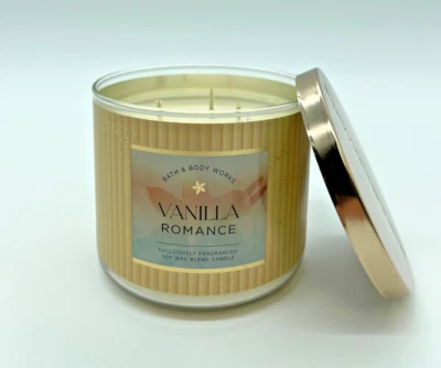 Bath & Body Works VANILLA ROMANCE Large 3 Wick 14.5 oz Candle - Image 1 of 2