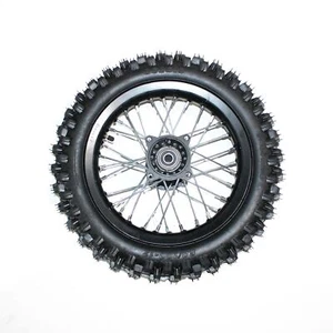 BLACK 15mm Axle 3.00 - 12 12" Inch Rear Wheel Rim + Tyre Tire PIT PRO Dirt Bike - Picture 1 of 6