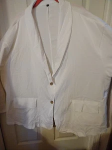Hellweißer Boyfriend Style Blazer Damen Plus 5xl (26/28) passt wie 30/32 - Bild 1 von 7