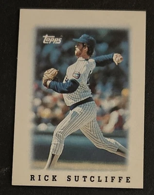 1988 Topps Major League Leaders Mini Rick Sutcliffe Baseball Card 45 Cubs Pitche - Image 1 of 2