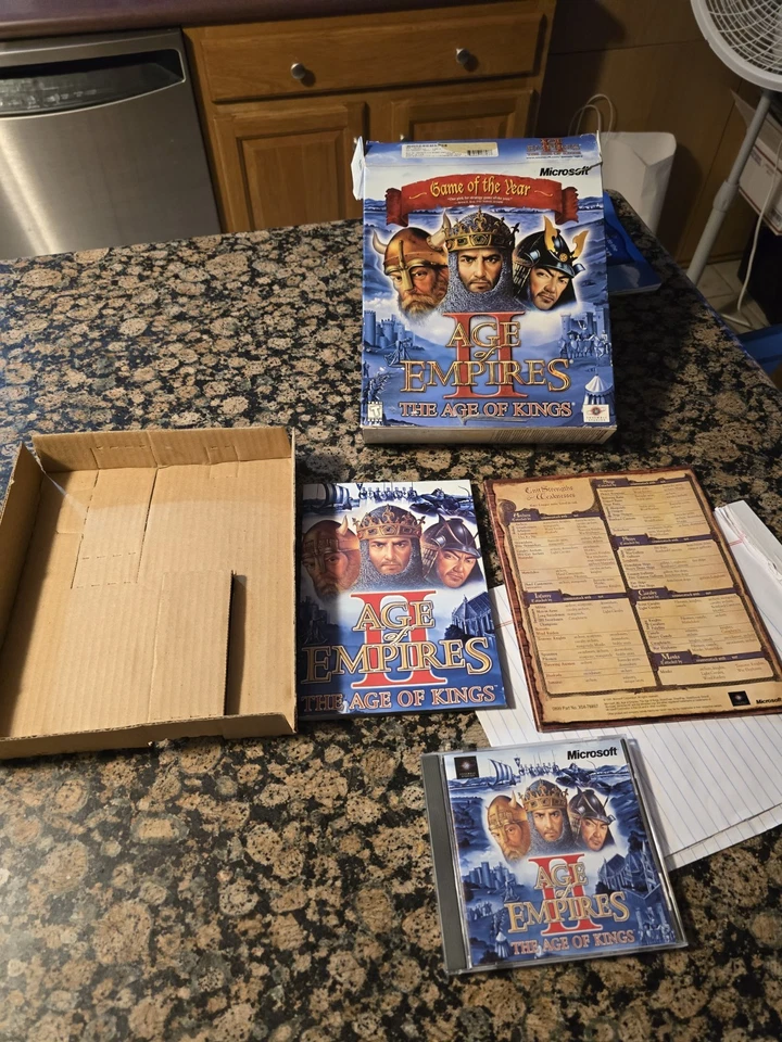 Age of Empires II The Age of Kings PC Big Box 1999 Complete w/ Guide & Tech Tree - Image 1 of 4