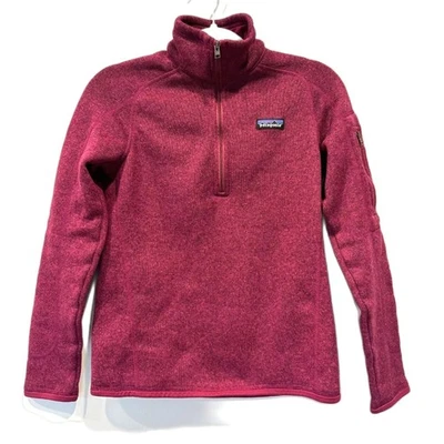 Patagonia Better Sweater Womens sz Small Long Sleeve Quarter Zip Up Jacket Pink - Image 1 of 4