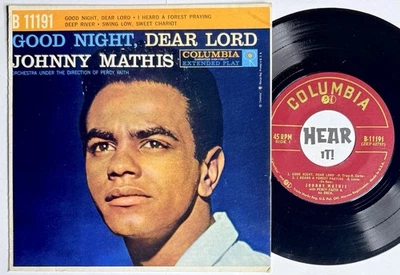50s Pop Soul PS EP 45 JOHNNY MATHIS Good Night, Dear Lord COLUMBIA hear CLEAN - Image 1 of 4