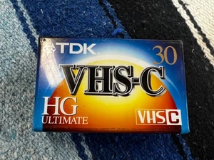 NEW TDK VHS-C HG Ultimate TC-30HG Camcorder Videotape 30 Minute Sealed - Picture 1 of 1