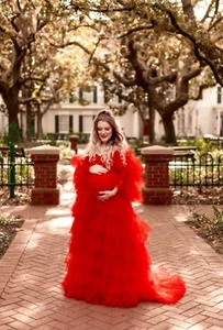 Red Maternity Dress Size Small - Picture 1 of 1