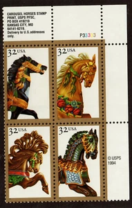 Caballos carrusel Scott 2976-2979 32¢ MNH envío gratuito en EE. UU.! - Imagen 1 de 1