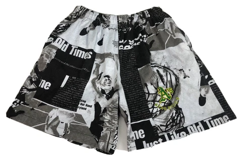 Vintage Oakland Athletics A's Shorts 90s Bootleg Hip Hop Throwback Cover