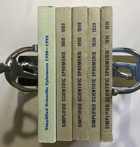 Rosicrucian Fellowship Simplified Scientific Ephemeris Vintage Books ~ Lot of 5 - Imagen 1 de 6
