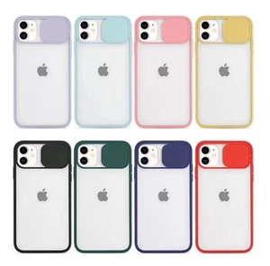 For iPhone 15 Pro Max 14 13 12 11 X 8 7 SE Slide Camera Lens Protection Case - Picture 1 of 12