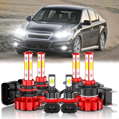 Para Para Subaru Legacy 2010 2011 2012 2013-2014 Faro LED + Bombillas Antiniebla Foto 1 de 4