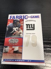 Rosey Brown 2007 FABRIC OF THE GAME #FOG-141. Limited 21/79 Game Used Jersey. NY