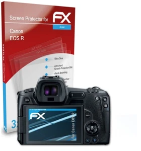 atFoliX 3x Film Protection d'écran pour Canon EOS R Protecteur d'écran clair - Photo 1 sur 9