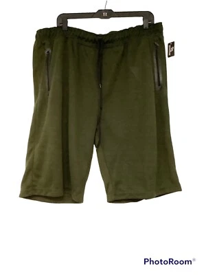 Pantalones cortos para hombre OT Revolution verde con cordón y bolsillos con cremallera. Talla XL Foto 1 de 4