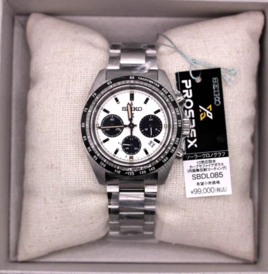 SEIKO SBDL085 SPEEDTIMER Watch Prospex Solar Chronograph Panda Men's Silver JP - Image 1 of 4