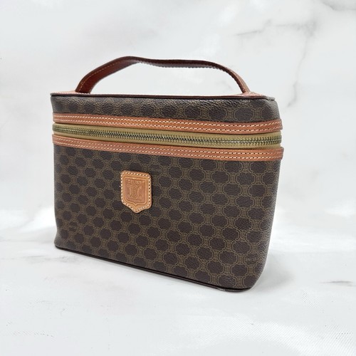 CELINE Macadam Vanity Bag PVC Pelle Autentica