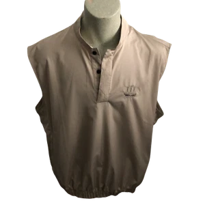 FootJoy Golf Men’s Sz Medium Sleeveless Windbreaker Vest Beige Terra Lago Logo - Picture 1 of 10