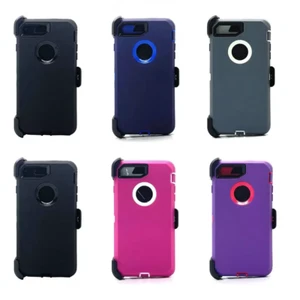 Lot/10 Protective Defender Case + Clip iPhone 8 / 7 / 8 Plus / 7 Plus Wholesale - Picture 1 of 5