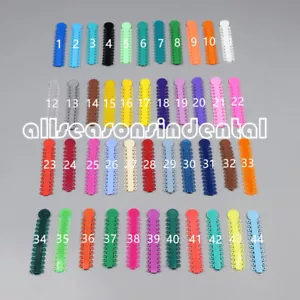 1040Pcs/Bag Dental Orthodontics Ring Elastic Latex Bands Ligature Ties 45 Colors - Picture 1 of 57