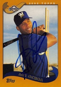Alex Ochoa autographed Baseball Card 2002 Topps #409 (Milwaukee Brewers) - Picture 1 of 2