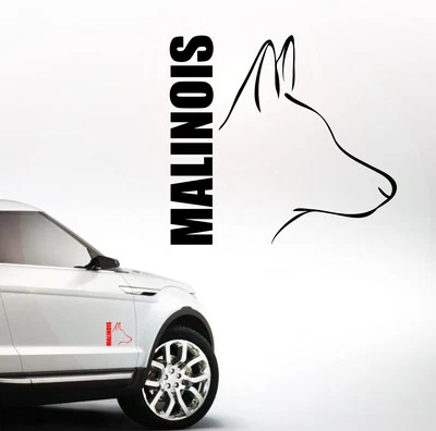 Auto Aufkleber MALINOIS Schäferhund Profil Hunde WILSIGNS Siviwonder - Bild 1 von 2