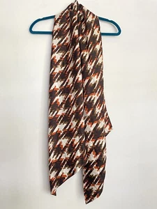 Banana Republic 100% Silk Shawl Wrap Stole Long Scarf  Autumn Orange Brown - Picture 1 of 7