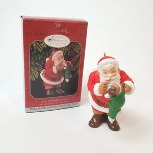 Ornament Hallmark KeepSake Collectors Club 1998 New Christmas Friend Santa Puppy - Picture 1 of 11