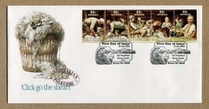 AUSTRALIA FOLKLORE, Click go the Shears. First day series 1986 -7 -21 FDC - Picture 1 of 2
