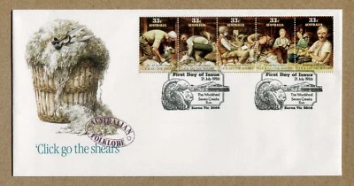 AUSTRALIA FOLKLORE, Click go the Shears. First day series 1986 -7 -21 FDC - Image 1 of 2