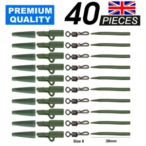 40 PIEZAS CLIP DE PLOMO CAMBIO RÁPIDO GIRATORIO MANGA ANTI ENREDO CONO PESCA APAREJO CARPA - Imagen 1 de 3