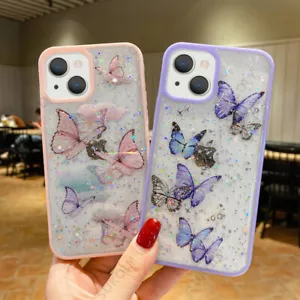 Creative Clear Butterfly Phone Case Cover For iPhone 14 Pro Max 13 12 11 Pro Max - Zdjęcie 1 z 15