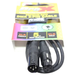 Pro X 5 Ft. DMX XLR3-M to XLR3-F Premium Cable - Picture 1 of 3