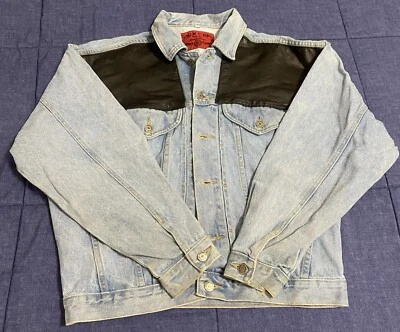 Chaqueta de mezclilla de colección años 80 JNCO Los Angeles para hombre lavada a la piedra talla 2 mediana rara 🔥 Foto 1 de 4