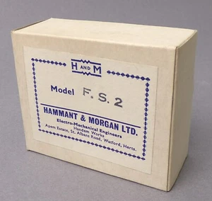 Interruptor H&M/Hammant & Morgan Modelo FS 2 en caja excelente (m) - Imagen 1 de 8