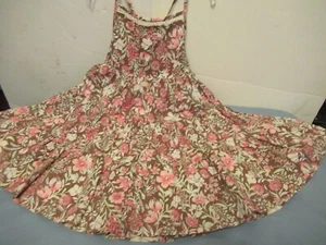 A) Girls size 6 3 Layered Smocked Back Rachel Zoe Lined Skirt Floral Dress - Picture 1 of 12