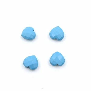 10 MM Turquoise Heart Shape Briolette For Making Jewelry And Things 10 Pc - Picture 1 of 3