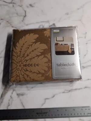 Vintage Martha Stewart Tablecloth GOLD Royal Dasmask Christmas Round 70" NOS - Image 1 of 4