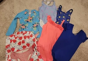 Girls Swimsuit 4 To 5 Years Old Total Of 6 Items Cat And Jack Gap Carter - Picture 1 of 10