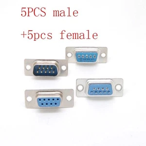 lotof RS232 Serial 9Pin DB9 com Connectors Adapter Female to Male Soldering Plug - Picture 1 of 6