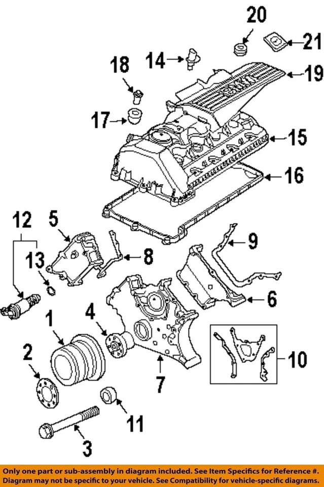 BMW OEM 04-10 545i Engine Engine Parts-Valve Cover Nut 11127568834 - Image 1 of 1