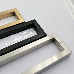 Entry Door Pull Square Handle stainless steel Satin / Black / Polished Gold - Picture 1 of 12