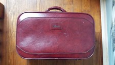 Verdi Burgundy Leather Suitcase 